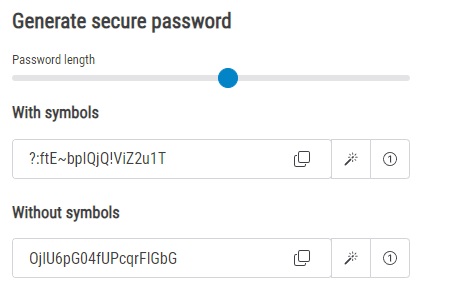Generator page