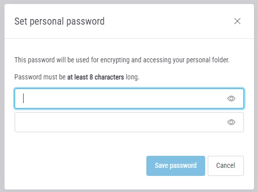 Set personal password