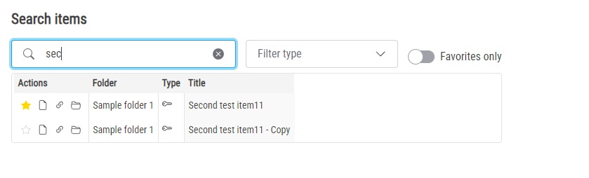 Search page