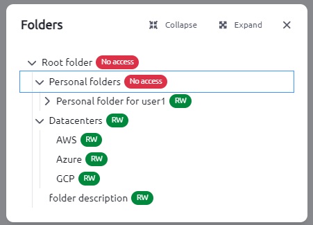 User folders visibility